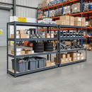 Heavy Duty Industrial Shelving - 1770mm High - Supports 600kg - Grey