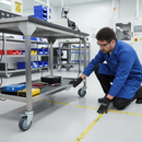 200mm Heavy Duty Swivel Plate Castor with Ant-Static Polyurethane Tyre