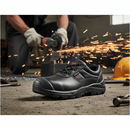 Premium Low-Cut Safety Shoe with Water-Repellent Leather Upper and Composite Toe Protection for Maintenance and Assembly Work