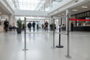 Premium Chrome Barrier Rail for Retail Queue Management and Pedestrian Guidance - Durable Steel Construction with Modular Design