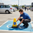 Professional Heavy Duty Disabled Parking Cone with Low Centre of Gravity for Temporary Event Marking