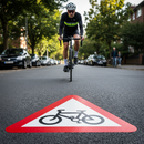 Professional Preformed Thermoplastic Road Marking for Cycle Routes - Easy Application, Non-Slip, and Quick Installation