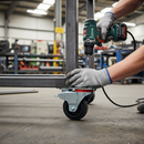 125mm Heavy Duty Braked Swivel Plate Castor with Nylon Centre