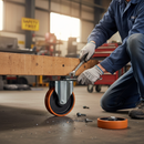 150mm Fixed Plate Heavy Duty Castor with Polyurethane Tyre