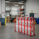 Premium Expanding Barrier System - Heavy Duty for Crowd Control, 4ft or 6ft Height Options