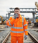 High-Performance Hi-Vis Railspec Jacket with Teflon Coating and Reflective Tape for Safety in Industrial Environments