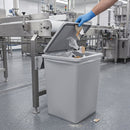 132 Litre Square Polyethylene Litter Bin with Swing Lid