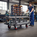 200mm Heavy Duty Fixed Plate Castor with Rubber Tyre