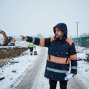Premium Hi-Vis Winter Parka with Quilted Lining, Waterproof and Windproof Design, Detachable Hood, and Adjustable Waist for Comfort