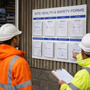 Site Health & Safety Forms Board – 990 x 815mm – Durable Rigid Correx Plastic – Workplace Safety