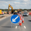 Premium Reversible Quick Fit Traffic Sign Dia. 610mm for Keep Left/Right Directional Guidance