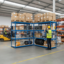 5-Level Heavy Duty Industrial Shelving - 1980mm High - 400kg Capacity - Chipboard - Blue