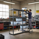 Premium Shelving Units with Storage Boxes - 1600mm High - Grey