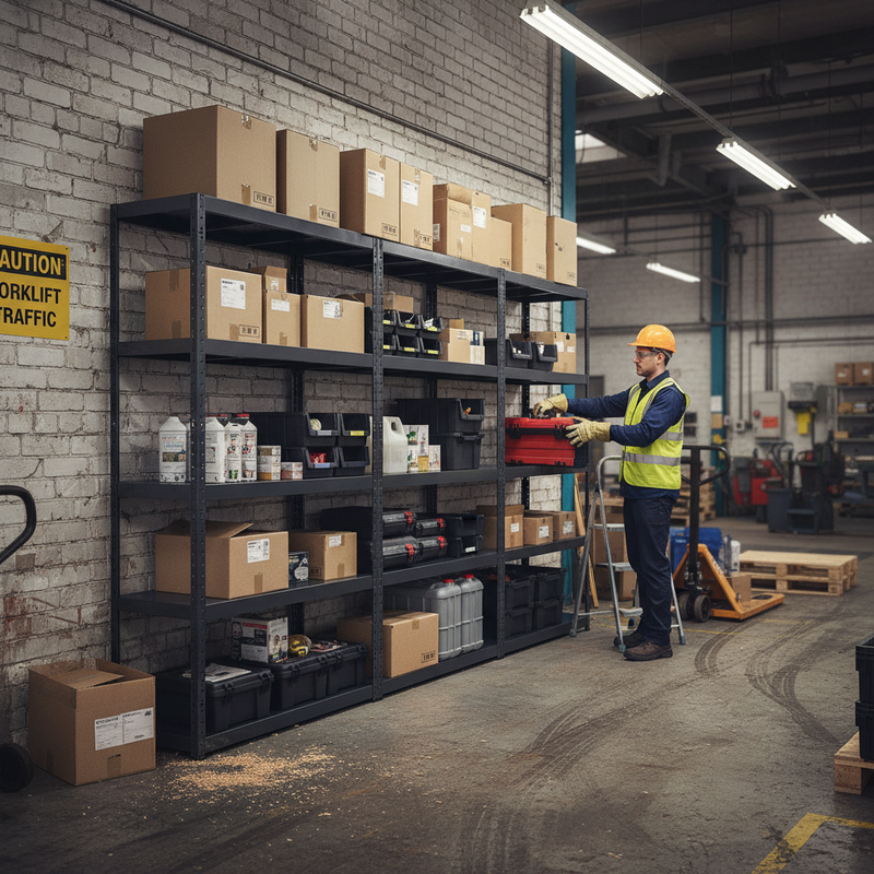 Heavy Duty Metal Shelving Unit - 1800mm High - 90/130kg Capacity