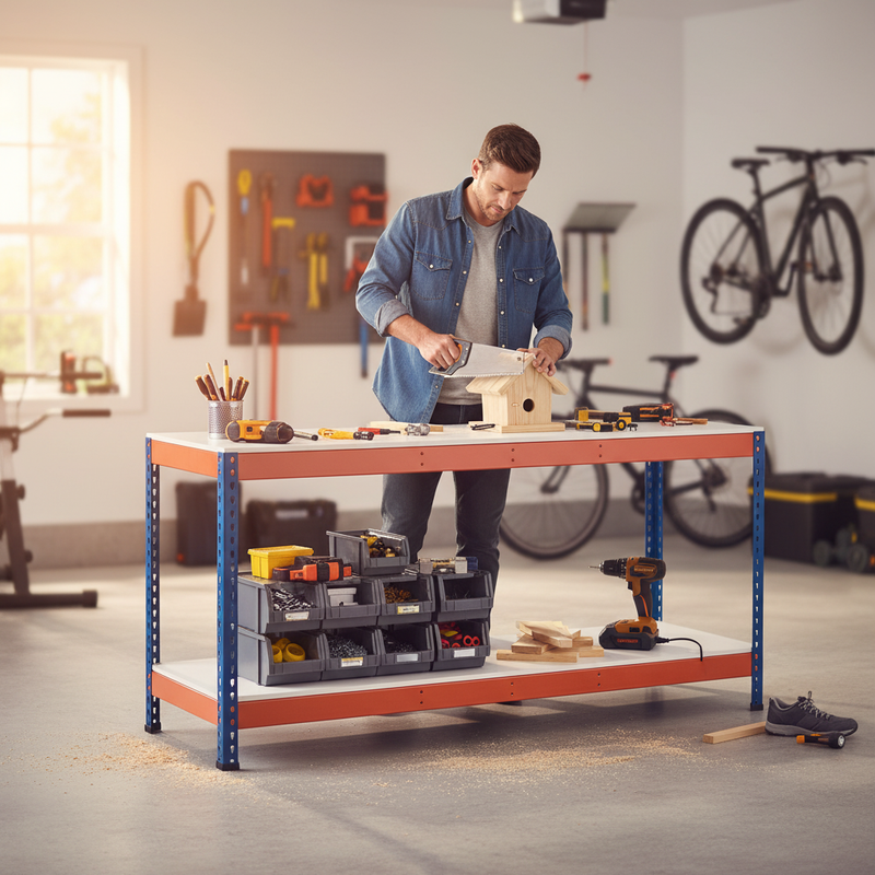 Heavy Duty Workbench - 915mm High - 800kg Capacity - Melamine Finish