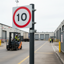 Premium 10 mph Speed Limit Sign Wall Mount - Durable Composite Material with Multiple Size Options