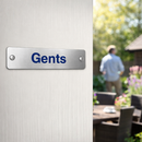 Gents Visual Impact Door Signs – 200mm x 50mm – Aluminium – Indoor & Outdoor Use