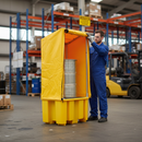 Heavy Duty Spill Pallet with Framed Cover for 205L Drums