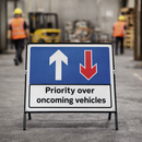 Fold-Up Road Sign – 900mm x 600mm – Reflective PVC – Work-Zones