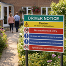 Driver Notice Sign – 900mm x 600mm – Rigid Plastic – Indoor/Outdoor Use