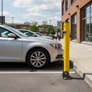 Premium Fold Down Lockable Parking Post - Durable Steel Construction with High Visibility and Easy Mechanism