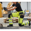 Premium Women's Hi-Visibility Trousers with 4-Way Stretch, Holster Pockets, and CORDURA Reinforcement for Comfort and Durability