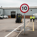 Professional 10 mph Speed Limit Sign for Private Driveways and Industrial Estates - Durable Reflective Design with Red Surround