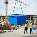 Premium 333L Crane Lift Mortar Tub - Heavy Duty with Steel Rim and Easy Transport Design