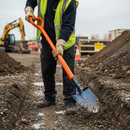 Premium Insulated General Service Treaded Shovel with Ergonomic Handle and Steel Blade for Tough Soil Penetration