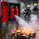 Battery Fire Extinguisher & Double Cabinet Bundle – Water-Based – Industrial Use