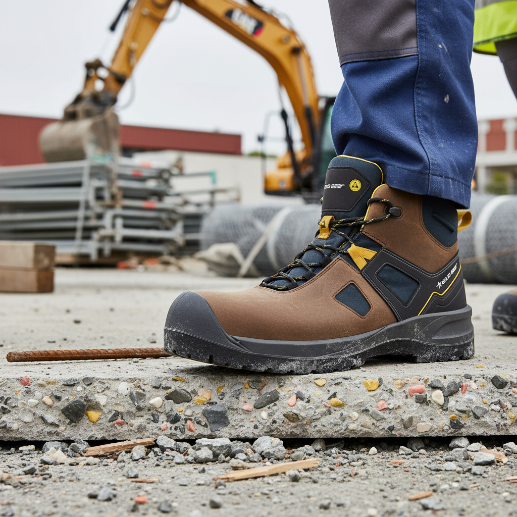 Premium Midcut Safety Boot with Fiberglass Toe Cap, ESD Function, and