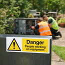 Danger Equipment Safety Sign – 1mm Rigid Plastic – Indoor/Outdoor Use