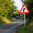 Professional Junction Inside A Bend Post Mounted Sign - Durable Construction for Enhanced Visibility