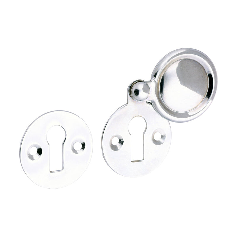 Pair of Traditional Pattern Escutcheon - Polished Chrome - 32mm