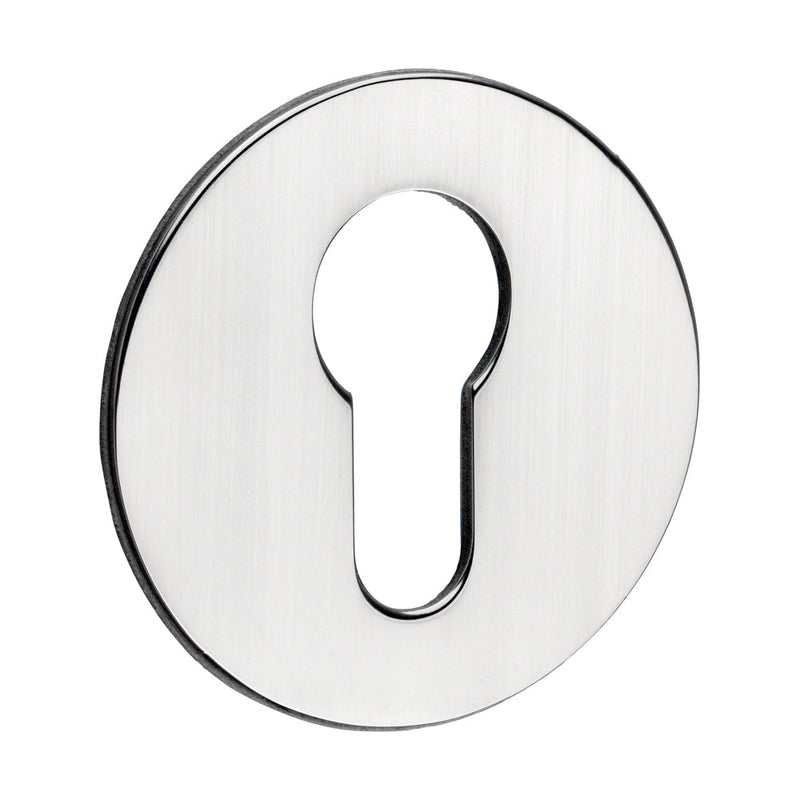 Euro Profile Self-Adhesive Escutcheon - Round - Polished Stainless Steel - 52mm