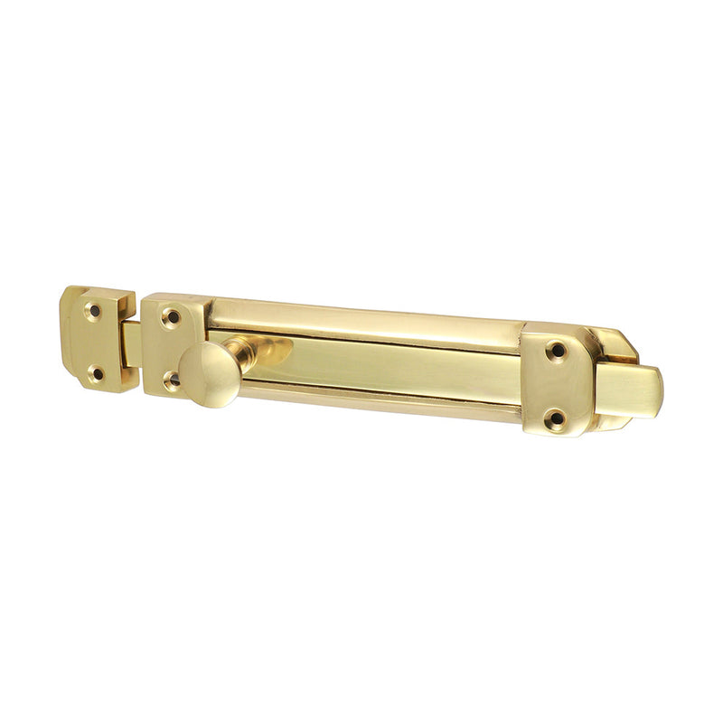 Contract Flat Section Bolt - Polished Brass - 210 x 35mm