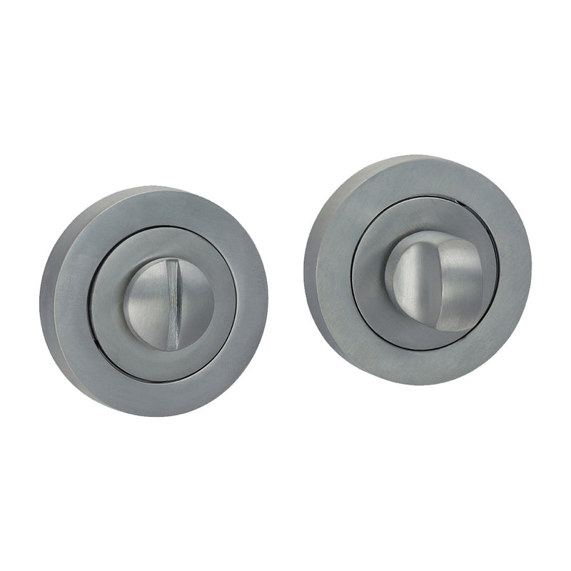 Bathroom Thumb Turn And Release - Satin Chrome - 51mm