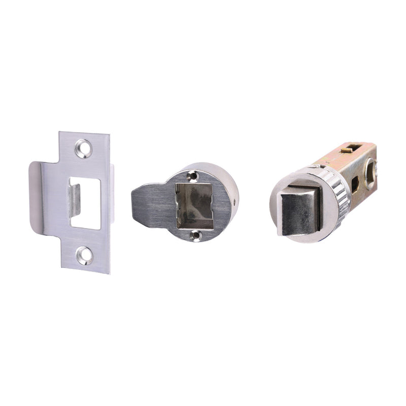 Quick Fit Round Tubular Latch - Nickel - 76 case / 57 backset