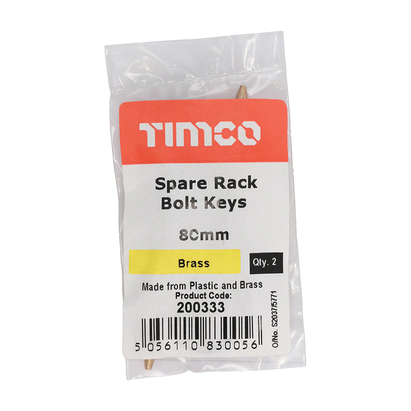 Spare Rack Bolt Keys - 80mm