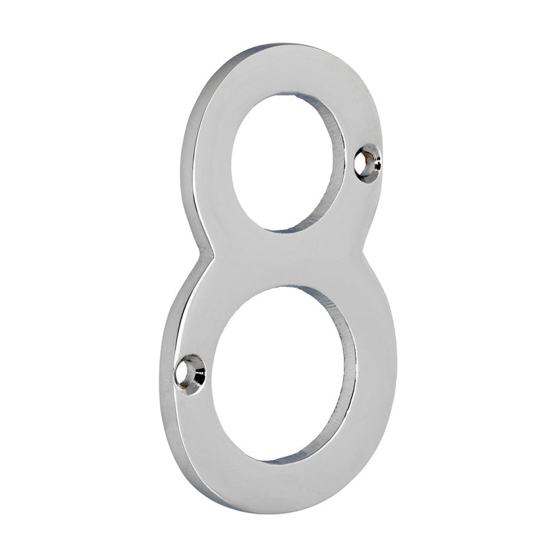 Door Numeral 8 - Polished Chrome - 75mm