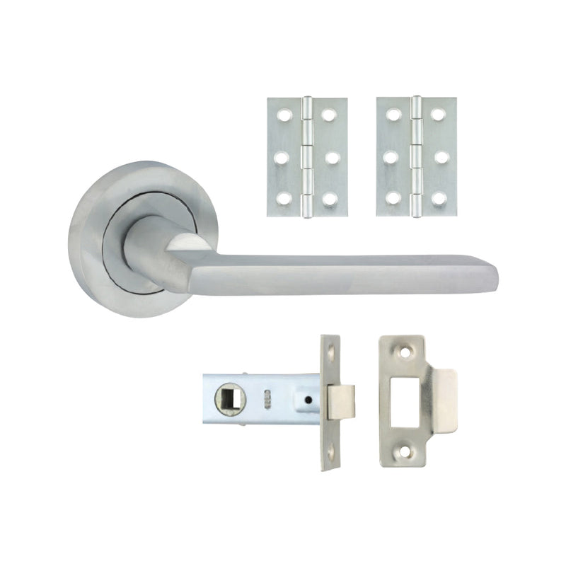 Radmore Lever On Rose Door Pack - Satin Chrome - Mixed