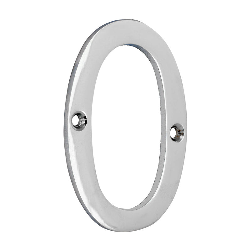 Door Numeral 0 - Polished Chrome - 81mm