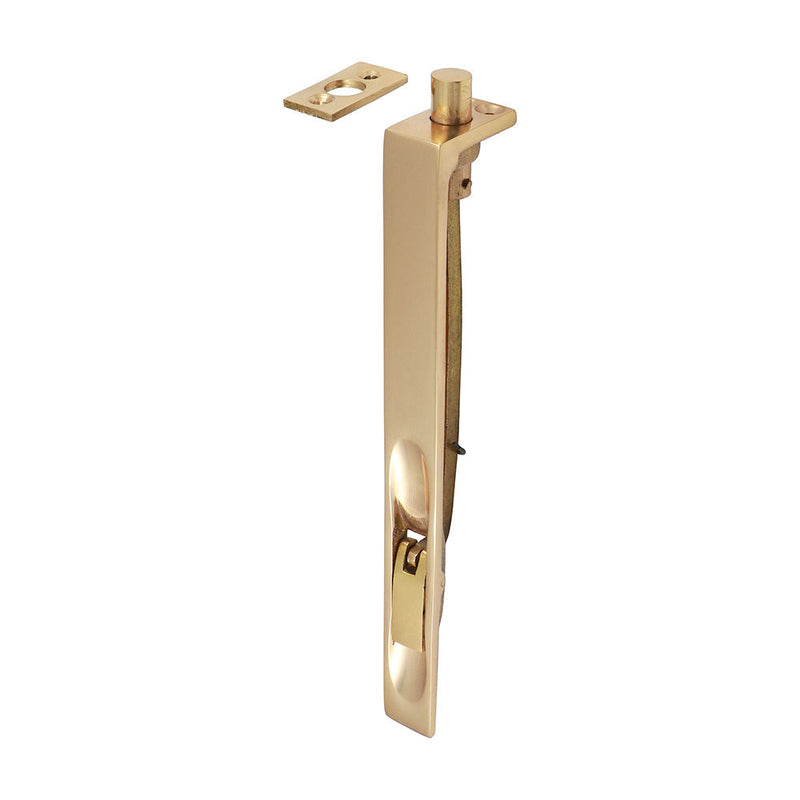 Lever Action Flush Bolt - Polished Brass - 200 x 19mm