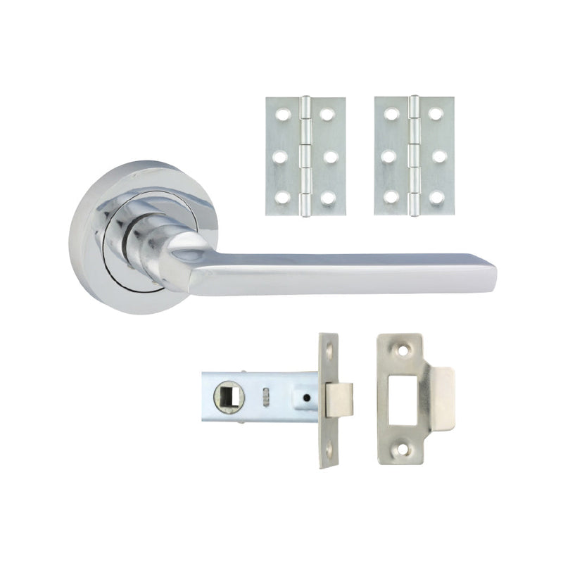 Radmore Lever On Rose Door Pack - Polished Chrome - Mixed