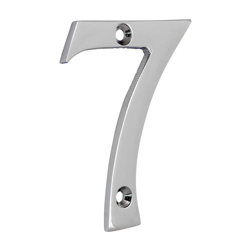 Door Numeral 7 - Polished Chrome - 75mm