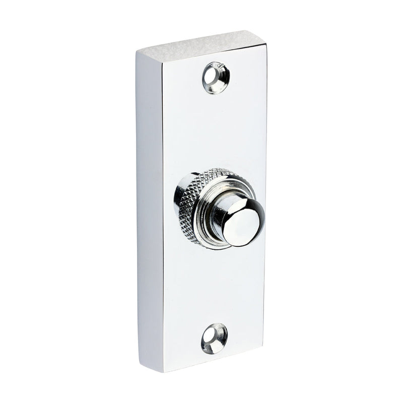 Traditional Door Bell Push - Polished Chrome - 80 x 31