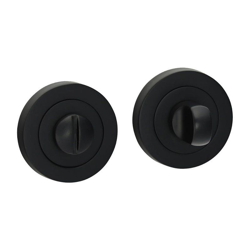 Bathroom Thumb Turn And Release - Matt Black - 51mm