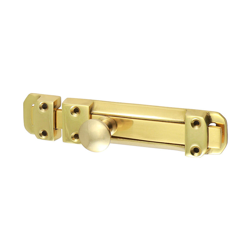 Contract Flat Section Bolt - Polished Brass - 135 x 30mm