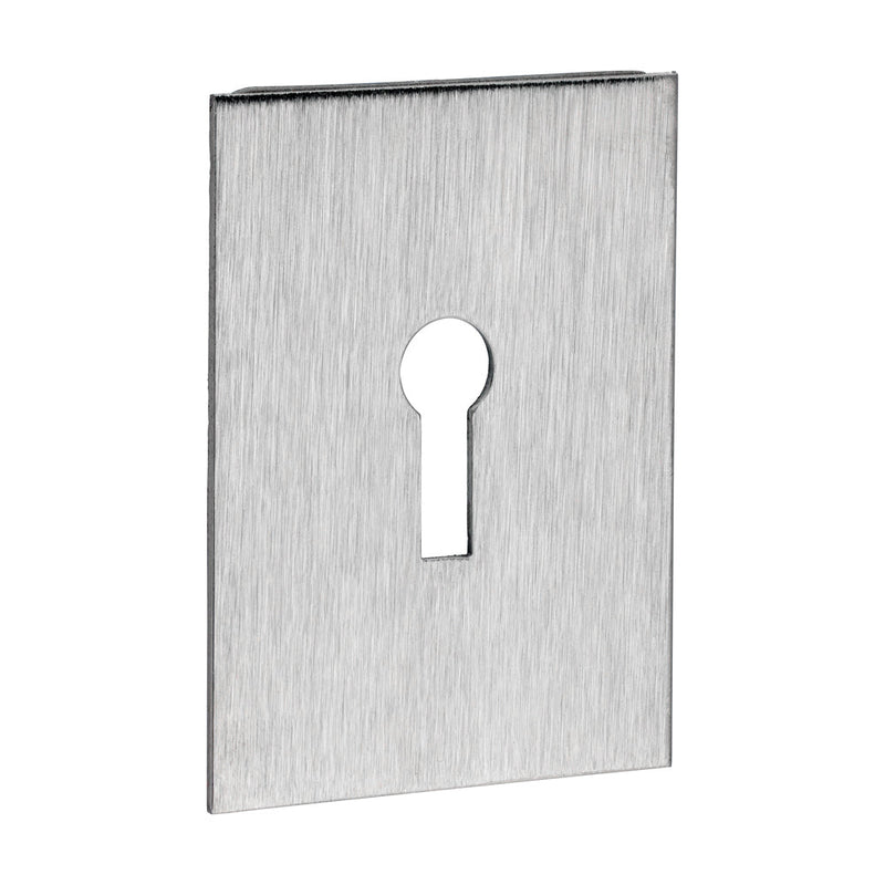 Lock Profile Self-Adhesive Escutcheon - Oblong - Satin Stainless Steel - 65 x 47