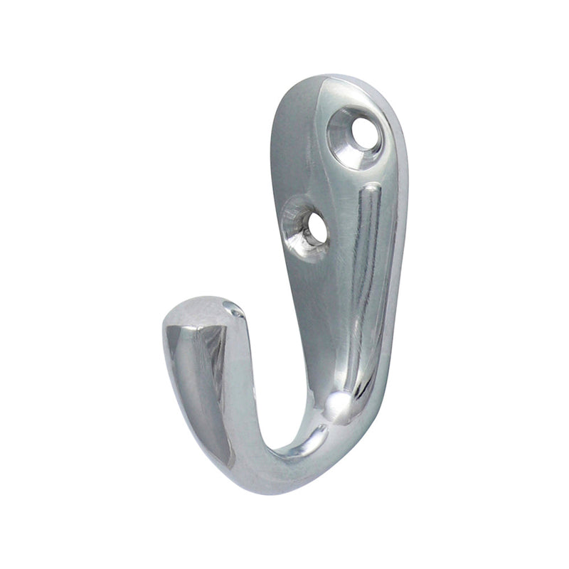 Single Robe Hook - Polished Chrome - 44 x 18mm